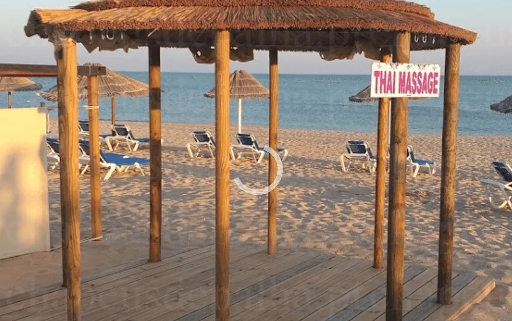 Estruturas de massagens praia